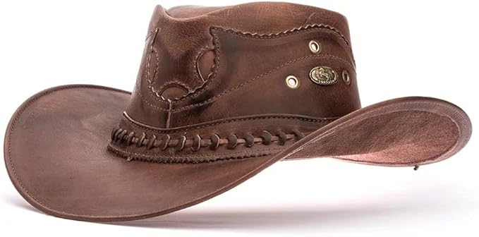 Chapéu Americano Country em Couro Legitimo Cowboy