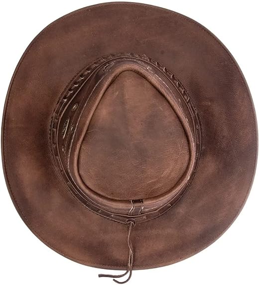Chapéu Americano Country em Couro Legitimo Cowboy