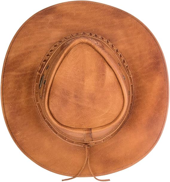 Chapéu Americano Country em Couro Legitimo Cowboy